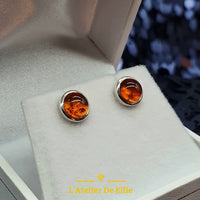 Boucles D'Oreilles Ambre Argent