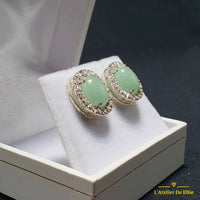 Boucles D'Oreilles Argent Aventurine