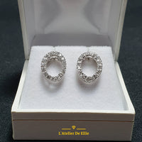 Boucles D'Oreilles Argent Et Zirconia