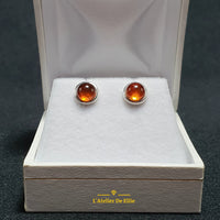 Boucles D'Oreilles Ambre Argent