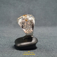 Ladies Silver Ring With Citrines