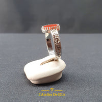 Silver Ring Red Agate