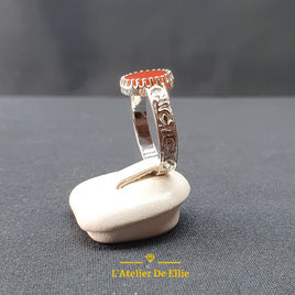 Silver Ring Red Agate