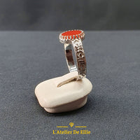 Silver Ring Red Agate