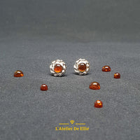 Boucles d'oreilles Ambre et Argent