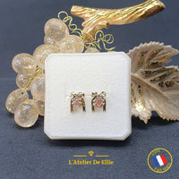 Boucles D'Oreilles Tourmaline Rose