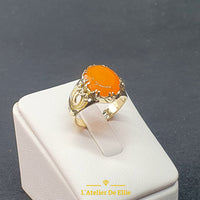 Gold Ring Fire Opal