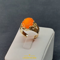 Gold Ring Fire Opal