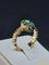 Gold Ring Blue Tourmaline And Diamonds