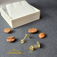 Coffee Beans Stud Earrings