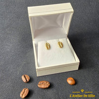 Coffee Beans Stud Earrings