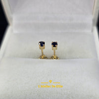 Sapphire Yellow Gold Earrings
