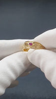Gold Ring Ruby Roses