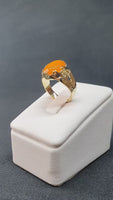 Gold Ring Fire Opal